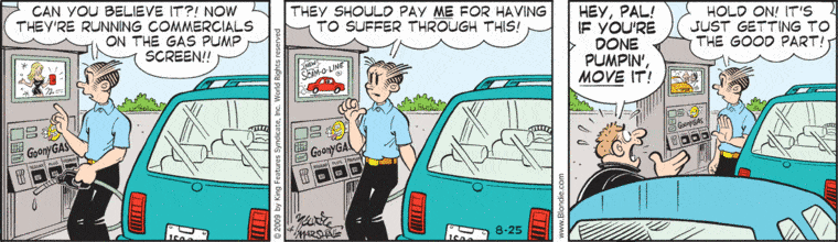 Blondie comic - digital signage