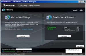 blackberry desktop manager v5.0.1 ip modem 3 Blackberry Desktop Manager IP Modem connected