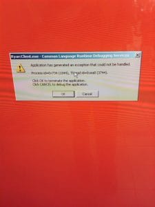 Digital Signage error message Digital Signage error message
