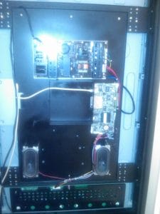 lcd stand - digital signage boards and speakers 2