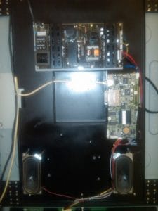 lcd stand - digital signage boards and speakers