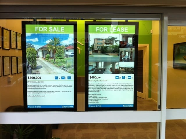 bach real estate digital signage