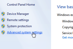 Advanced System settings