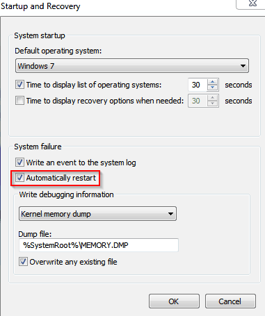 startup and recovery