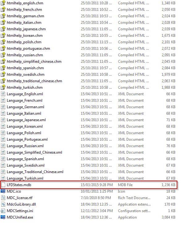 Samsung MDC Database location