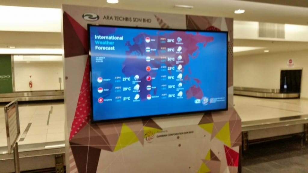 Digital Signage Malaysia Airport Weather Forecast