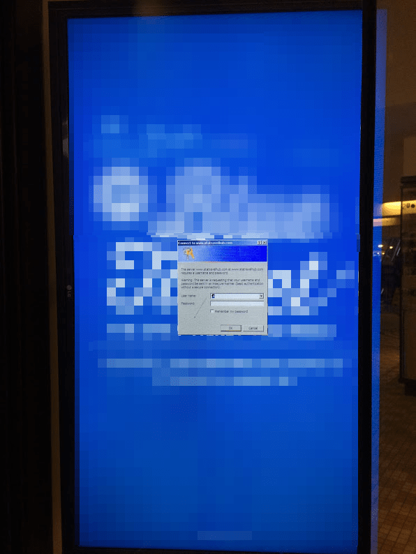 Digital Signage Fail Mapped Drive