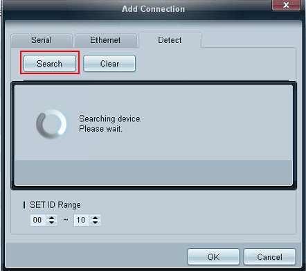 Samsung MDC Add Detect Search
