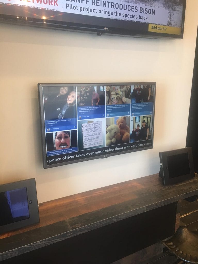 Social Wall HomeTown Dental Digital Signage