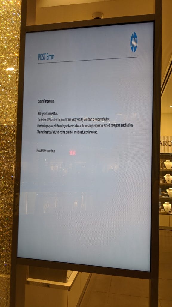 Digital signage blog - DIGITAL SIGNAGE FAIL - OVERHEATING ISSUES