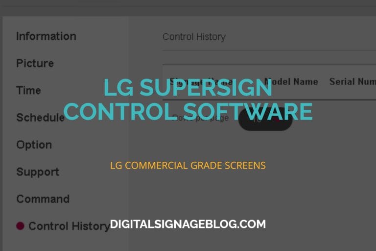 LG SUPERSIGN CONTROL SOFTWARE Digital Signage Blog